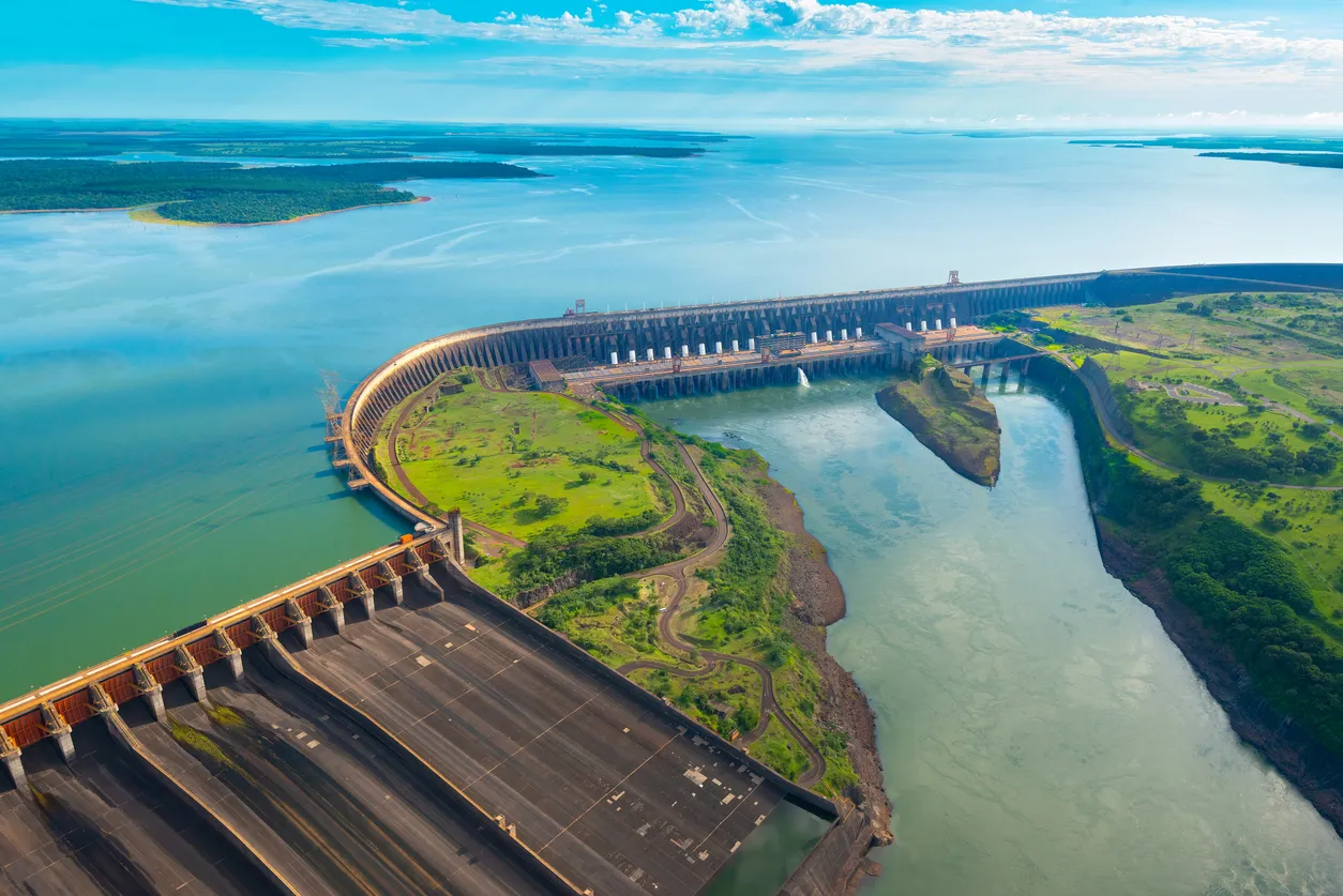 Itaipu Dam providing hydroelectricity to HIVE's Paraguay operations