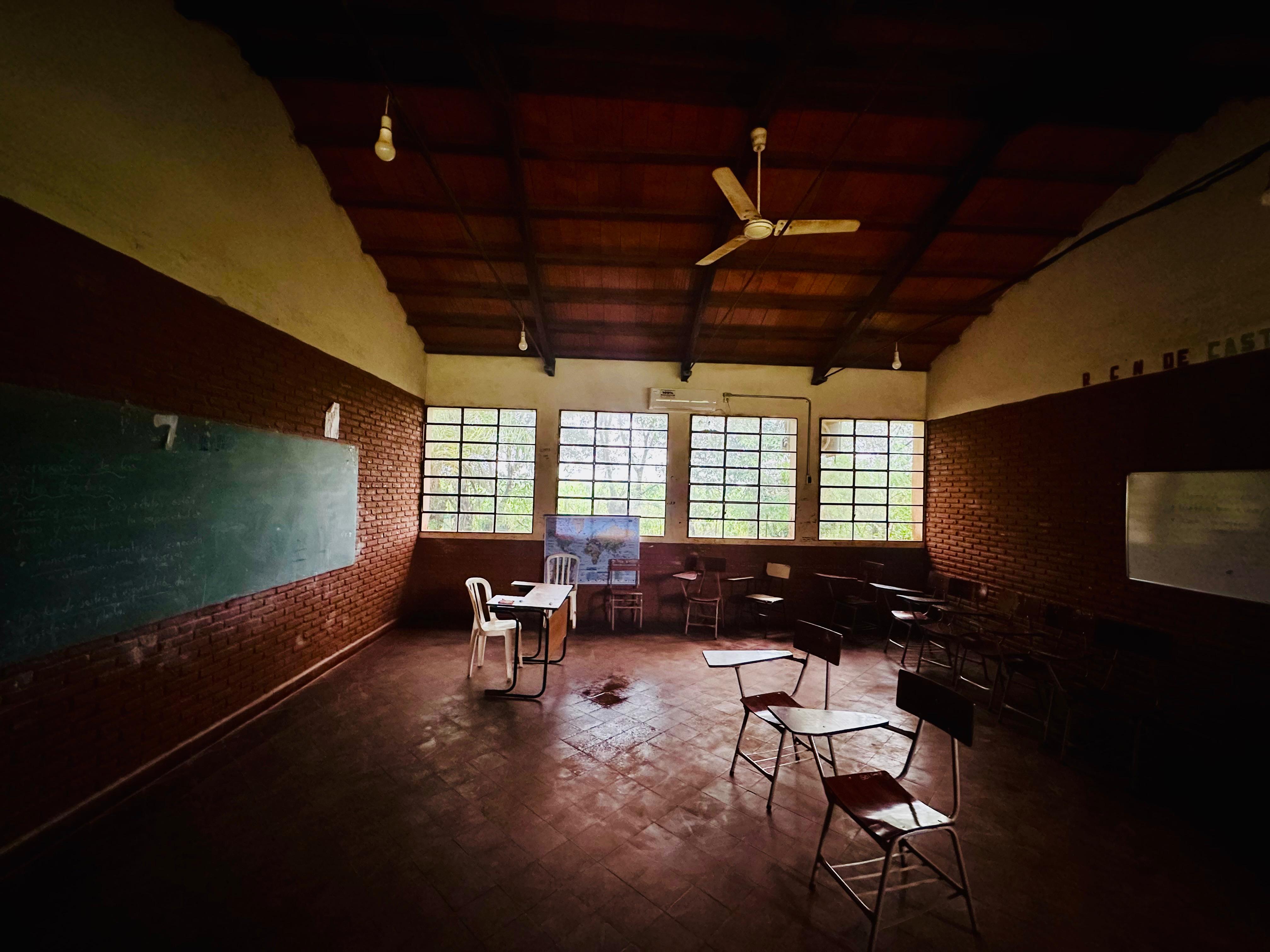 Valenzuela classroom with new wiring and air conditioning